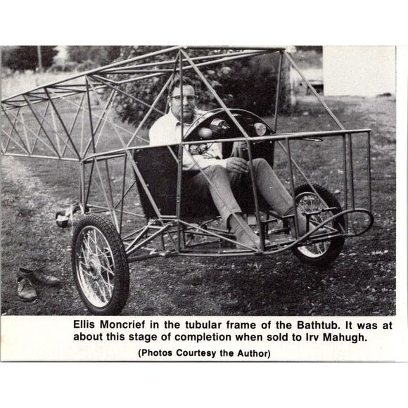 Ellis Moncrief Tubular Frame of the Bathtub 1979 Sport Aviation Clipping SAH5-6 - Picture 1 of 2